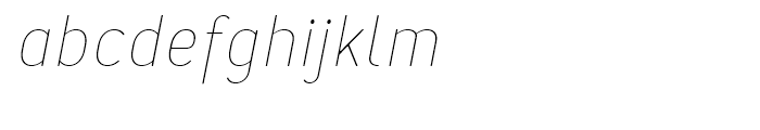 Merlo Round Thin Italic Font LOWERCASE