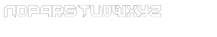 Metron Closed Outline Font LOWERCASE