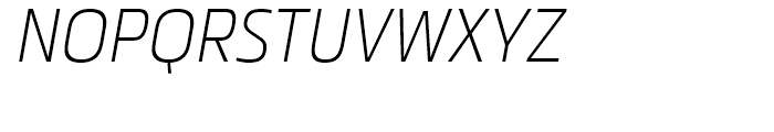 Metronic Condensed Air Italic Font UPPERCASE