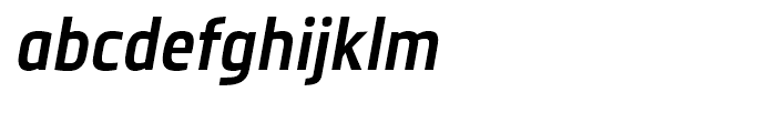 Metronic Condensed Semi Bold Italic Font LOWERCASE