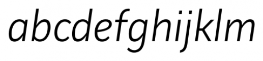 Mediator Light Italic Font LOWERCASE
