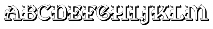 MedievalGunslinger Shadow Font UPPERCASE