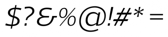 Mellnik Extra Light Italic Font OTHER CHARS