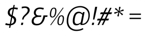 Mellnik Text ExtraLight Italic Font OTHER CHARS