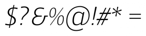 Mellnik Text SuperLight Italic Font OTHER CHARS
