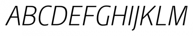 Mellnik Text SuperLight Italic Font UPPERCASE