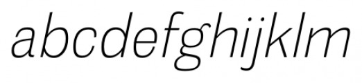 Meloche Extra Light Italic Font LOWERCASE
