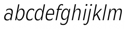 Mensa Condensed Light Italic Font LOWERCASE