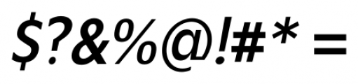 Mensa Condensed Regular Italic Font OTHER CHARS