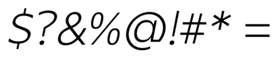 Mensa Light Italic Font OTHER CHARS