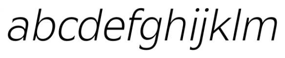 Mensa Light Italic Font LOWERCASE