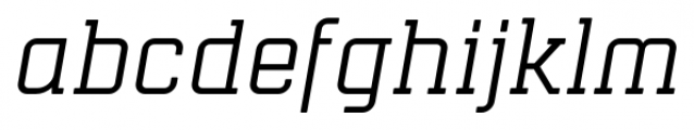 Mensura Slab Regular Italic Font LOWERCASE