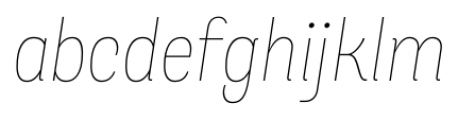 Merced Light Italic Font LOWERCASE
