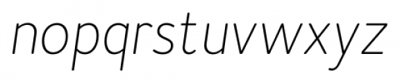 Merlo Neue Thin Italic Font LOWERCASE