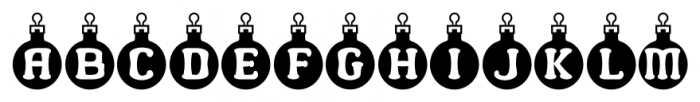 Merry Bauble Letters Regular Font LOWERCASE