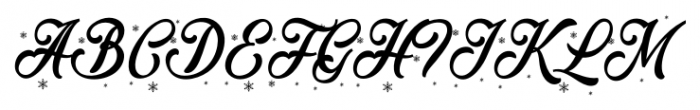 Merry Christmas Flake Font UPPERCASE
