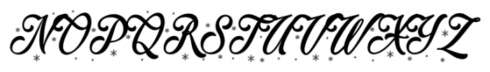 Merry Christmas Flake Font UPPERCASE