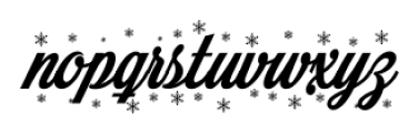 Merry Christmas Flake Font LOWERCASE