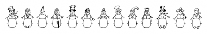 Merry Snowmen Regular Font LOWERCASE