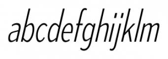 Mesmerize Condensed Extra Light Italic Font LOWERCASE