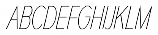 Mesmerize Condensed Ultra Light Italic Font UPPERCASE