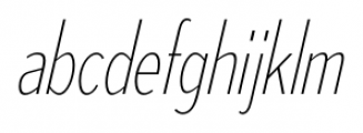 Mesmerize Condensed Ultra Light Italic Font LOWERCASE