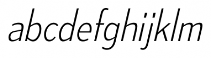 Mesmerize SemiCondensed Extra Light Italic Font LOWERCASE