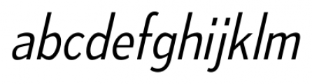 Mesmerize SemiCondensed Light Italic Font LOWERCASE