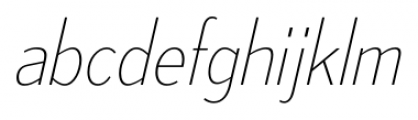 Mesmerize SemiCondensed Ultra Light Italic Font LOWERCASE