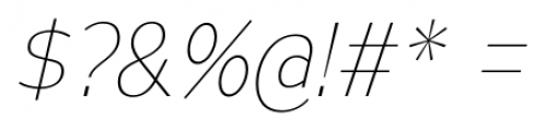 Mesmerize Ultra Light Italic Font OTHER CHARS