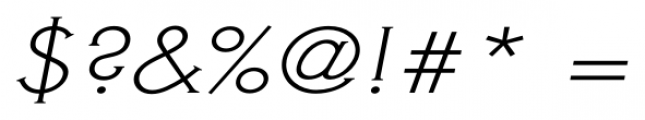 Metra Serif LightOblique Font OTHER CHARS
