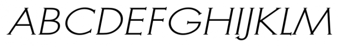 Metra Serif LightOblique Font UPPERCASE