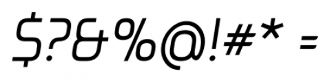 Metrica Regular Italic Font OTHER CHARS