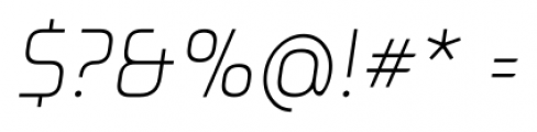 Metrica Thin Italic Font OTHER CHARS