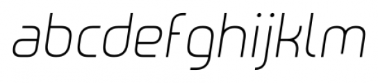 Metrica Thin Italic Font LOWERCASE