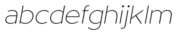 Metrisch ExtraLight Italic Font LOWERCASE