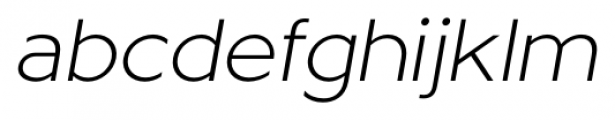 Metrisch Light Italic Font LOWERCASE
