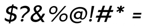 Metrisch Medium Italic Font OTHER CHARS
