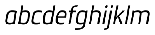 Metronic Pro Condensed Light Italic Font LOWERCASE