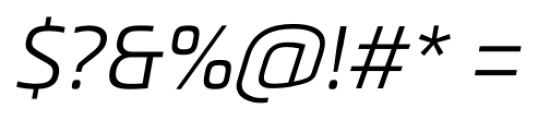 Metronic Pro Light Italic Font OTHER CHARS