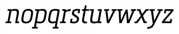 Metronic Slab Narrow Light Italic Font LOWERCASE