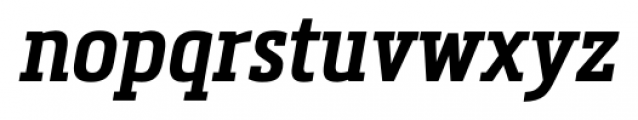 Metronic Slab Narrow SemiBold Italic Font LOWERCASE