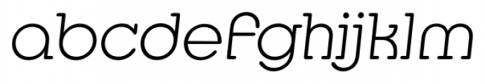 Mexico Serial Xlight Italic Font LOWERCASE
