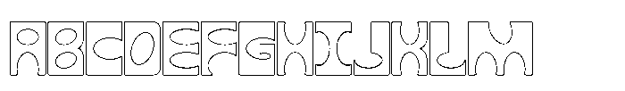 Meat Glone Outline Font UPPERCASE