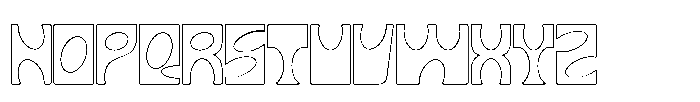 Meat Glone Outline Font UPPERCASE