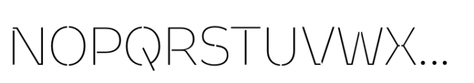 Meche Pro Thin Stencil Font UPPERCASE