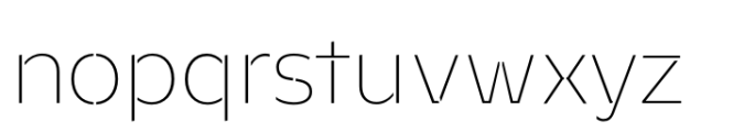 Meche Pro Thin Stencil Font LOWERCASE