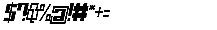 Mechorid Black Oblique Condensed Font OTHER CHARS
