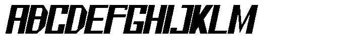 Mechorid Black Oblique Condensed Font UPPERCASE
