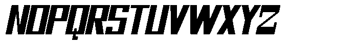 Mechorid Black Oblique Condensed Font UPPERCASE